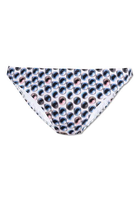 Slip bikini con stampa occhio in blu Tory burch - donna